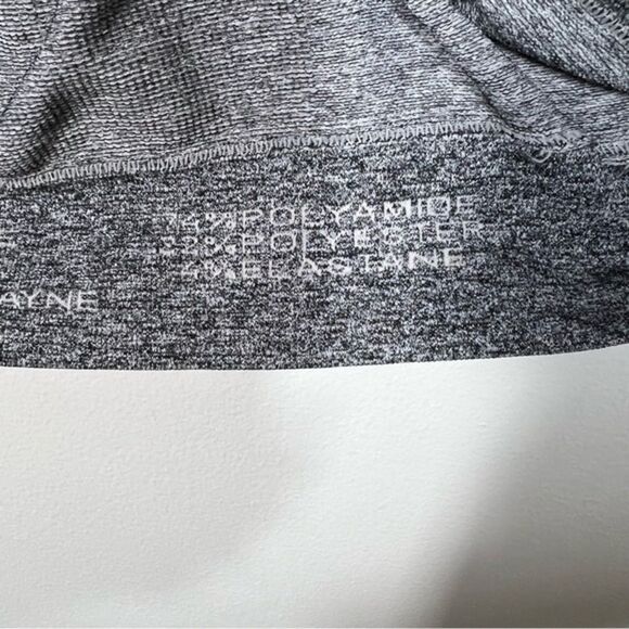 Pepper & Mayne London Women's Size Large Heather Gray Athletic Cut Out Top - Picture 6 of 9